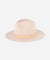 Gigi Pip felt hats for women - Shiloh Fedora with Leather Band - classic fedora with a stiff, flat brim and features a nude leather band [blush pink]