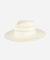 Gigi Pip straw hats for women - Sloan - 100% paper straw fedora sun hat featuring venting + excellent sun protection [white]