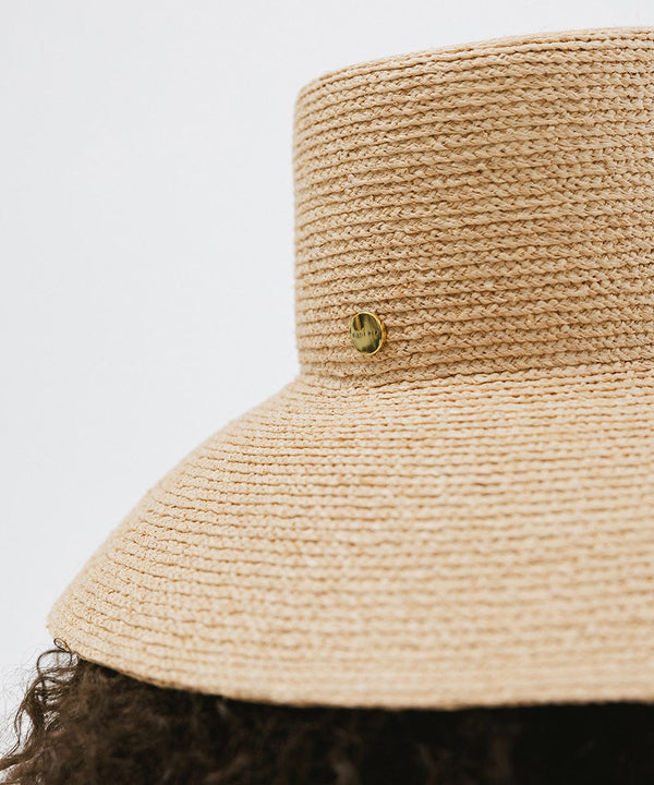 Gigi Pip straw hats for women - Jolie Boater - bell shaped straw with a boater crown and a sloped brim [limited edition natural]