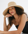 Gigi Pip straw hats for women - Jolie Boater - bell shaped straw with a boater crown and a sloped brim [limited edition natural]