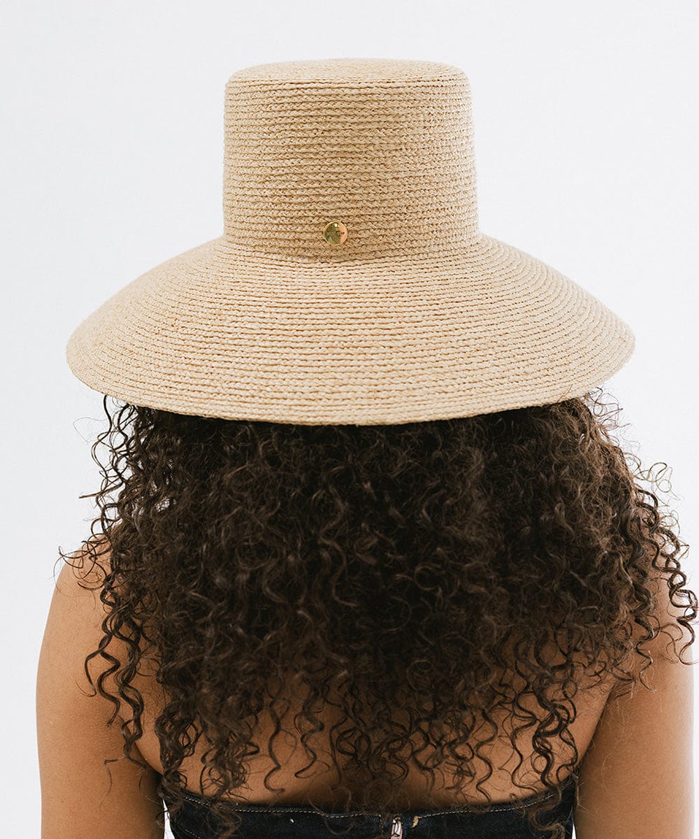 Gigi Pip straw hats for women - Jolie Boater - bell shaped straw with a boater crown and a sloped brim [limited edition natural]