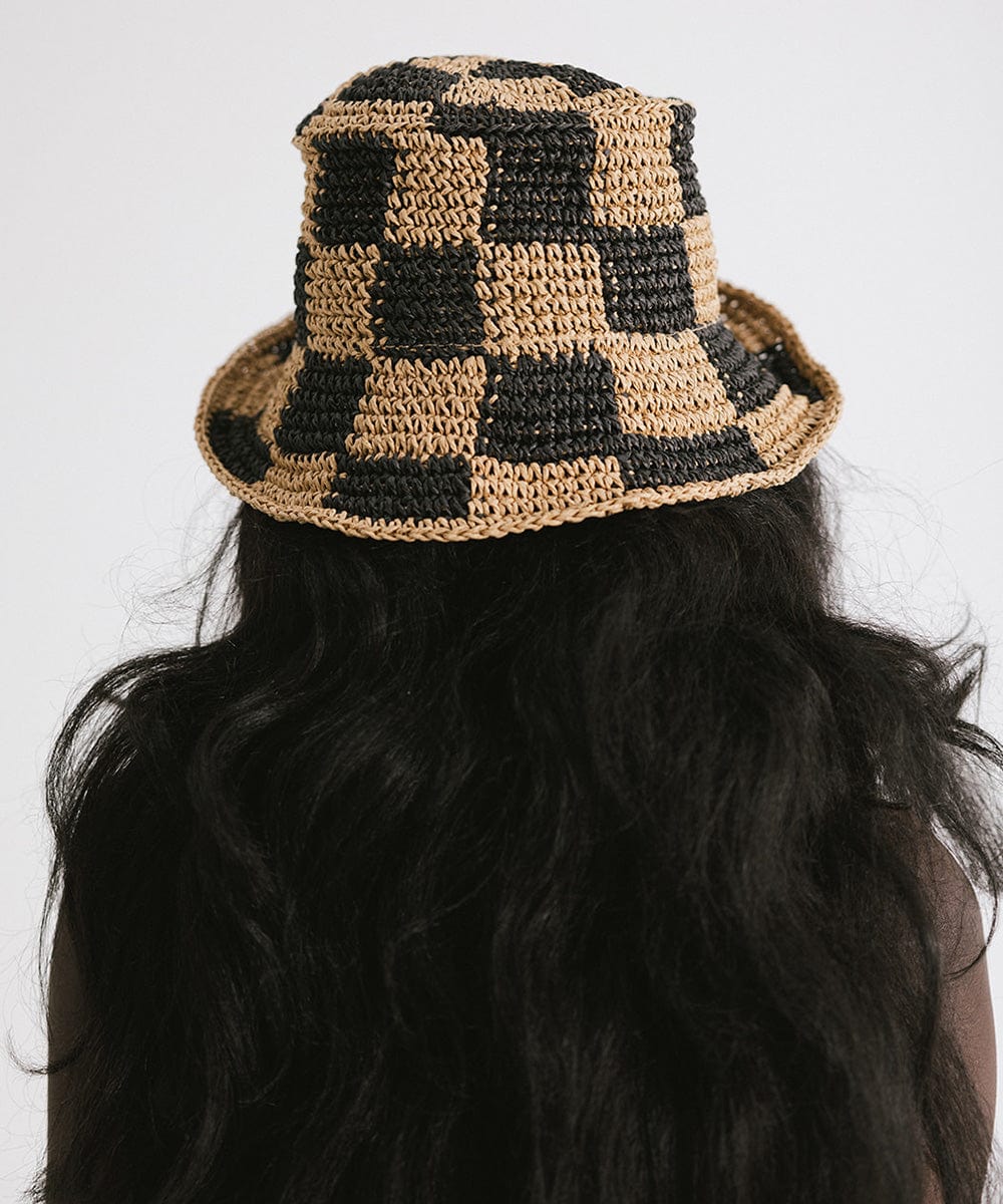 Women's Check Bucket outlet Hat