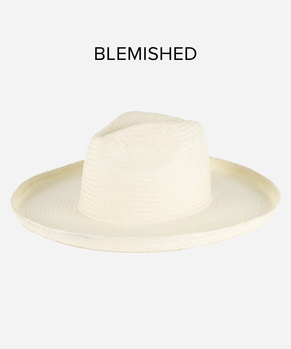 Straw Hats Penny Pencil Brim Fedora - White BLEMISHED White / XS 55