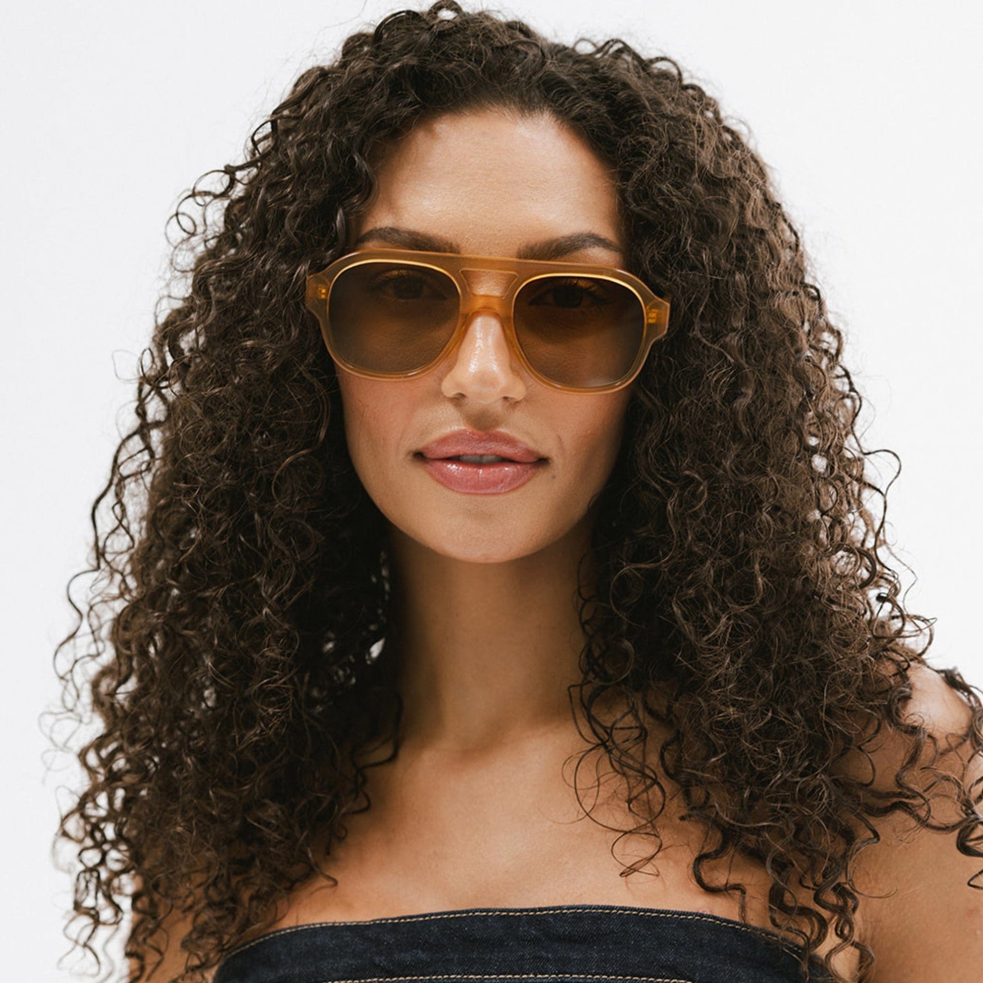Gigi Pip sunglasses for women - Goldie Aviator Sunglasses - aviator style women's sunglasses with tri-acetate cellulose polarized lenses [honey]