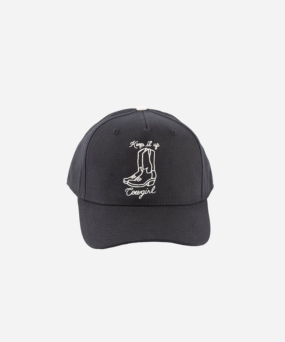 Truckers Keep It Up Cowgirl (Swiss Days) Canvas Trucker Black [black]