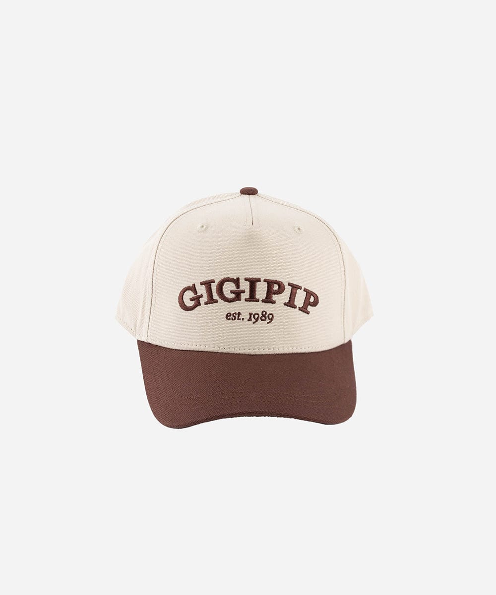 Truckers Gigi Pip Canvas Trucker Cream - Chocolate Brown