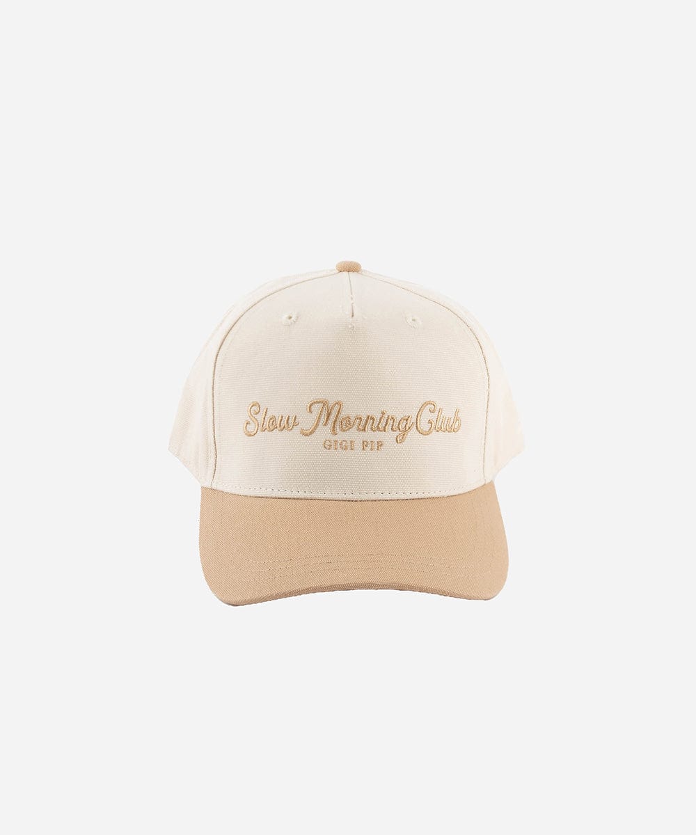 Truckers Slow Morning Club (Swiss Days) Canvas Trucker Cream - Tan