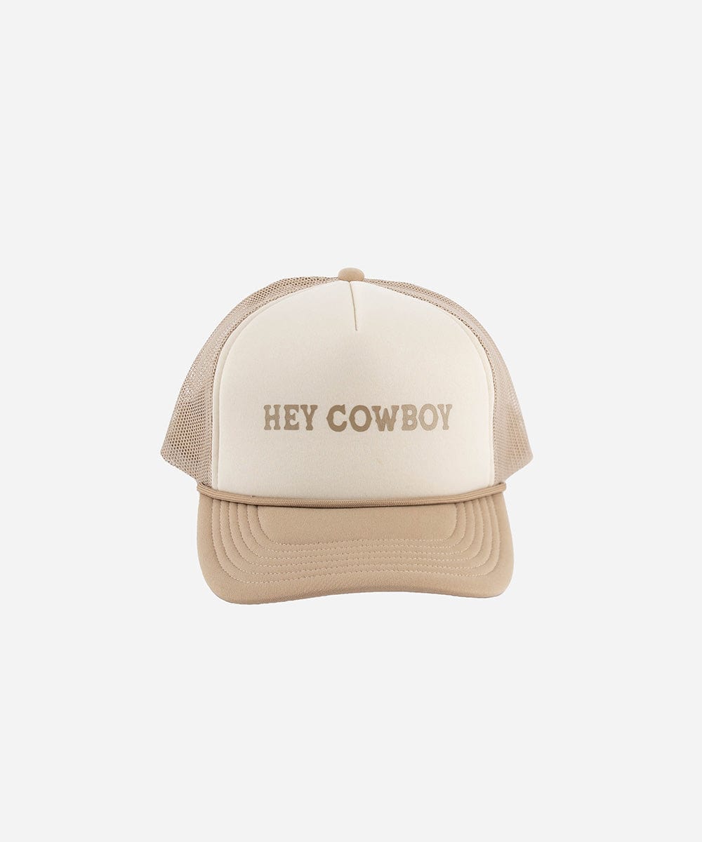 Truckers Hey Cowboy (Swiss Days) Foam Trucker Hat Tan-Cream