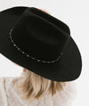 Gigi Pip hat bands + trims for women - Turquoise Stone Band - fine metal + turquoise stone hat band featuring an adjustable chain closure for a customized fit [silver]