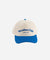 Gigi Pip trucker hats for women - Vacation Club Canvas Trucker Hat - 100% cotton canvas w/ cotton sweatband + reinforced from inner panel with 100% plolyester mesh trucker with Vacation Club embroidered on the front panel featuring an adjustable back strap [cream-blue]