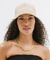 Gigi Pip trucker hats for women - Vacation Club Canvas Trucker Hat - 100% cotton canvas w/ cotton sweatband + reinforced from inner panel with 100% plolyester mesh trucker with Vacation Club embroidered on the front panel featuring an adjustable back strap [tan]