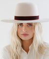 Gigi Pip hat bands + trims for women's hats - Velvet Chain Band - 100% nylon ribbon band with a layer of velvet lining the outside, featuring with Gigi Pip [rusty-red]