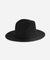 Gigi Pip felt hats for women - Wes Fedora - classic tall fedora crown with a stiff, flat brim [black]