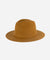 Gigi Pip felt hats for women - Wes Fedora - classic tall fedora crown with a stiff, flat brim [mustard]