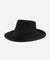 Gigi Pip felt hats for women - Zephyr Rancher - fedora teardrop crown with a stiff upturned brim [black]