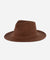 Gigi Pip felt hats for women - Zephyr Rancher - fedora teardrop crown with a stiff upturned brim [dark oak]
