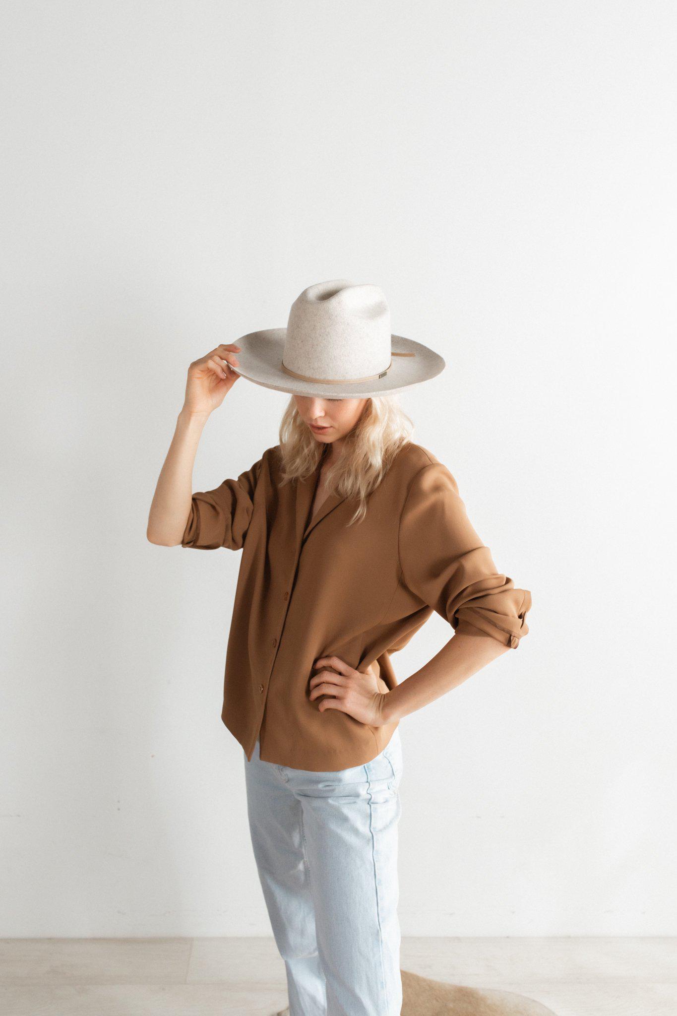 Blemished Felt Ezra Western Hat - Mix Grey BLEMISHED [mix grey]