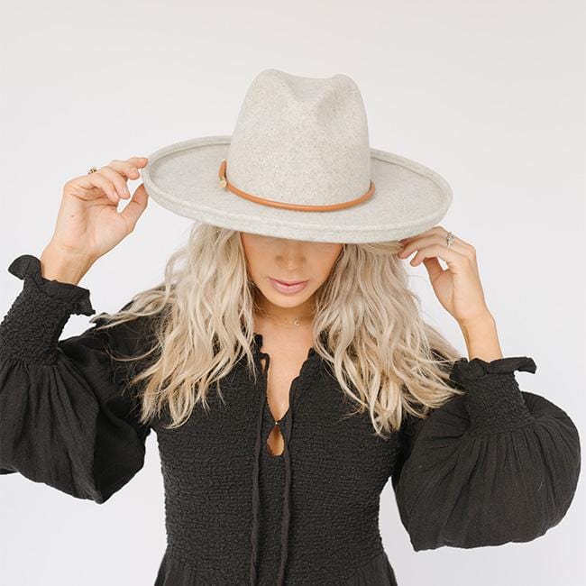 Gigi Pip Pencil Brim Hat- Heather Grey - simply jade