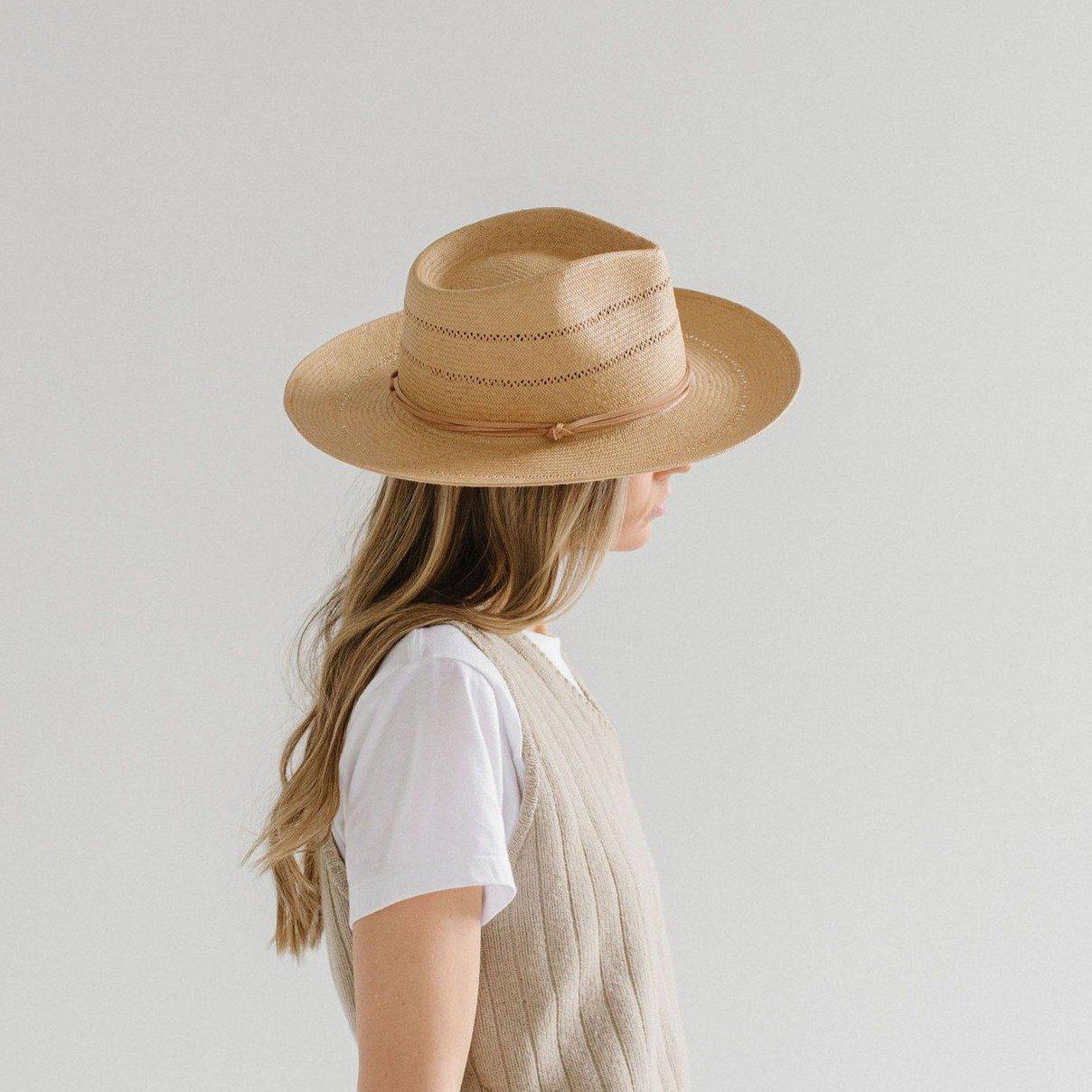 Blemished Straw Arlo Honey - Straw Teardrop Fedora BLEMISHED [honey]