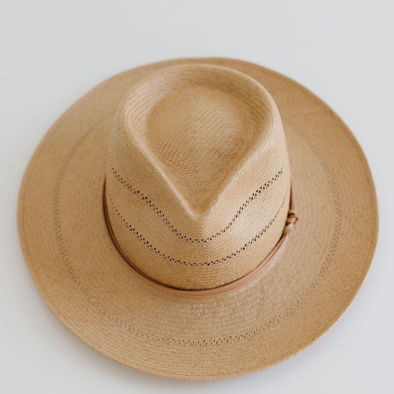 Blemished Straw Arlo Honey - Straw Teardrop Fedora BLEMISHED [honey]