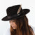 Gigi Pip hat bands + trims for women's hats - Brown + Cream Feather - 16.5 cm multi-toned feather add-on with taupe, brown + white notes that slides into any hat band and fits snug against your crown for extra personalization [brown]