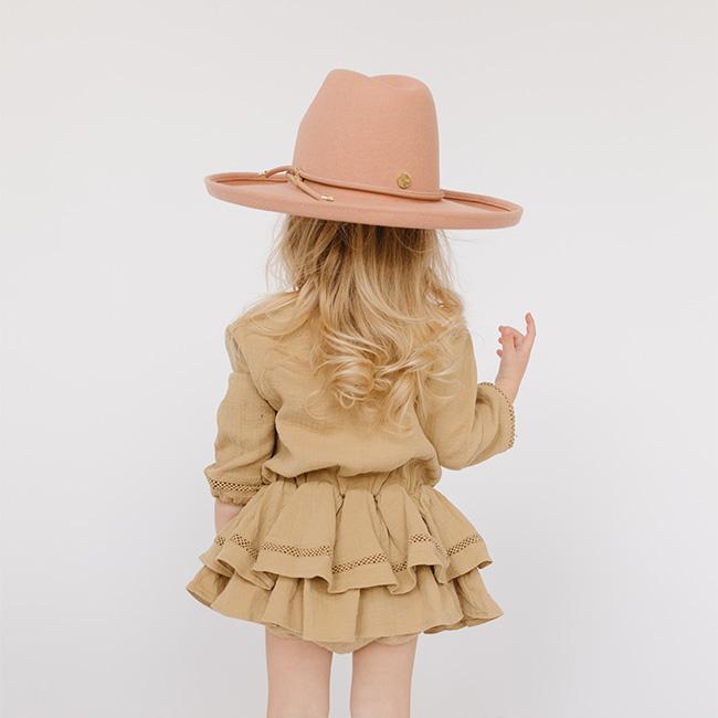 Felt Hats Kids Cara Loren -  Pencil Brim - Dusty Pink 53 Kids / [Dusty Pink]