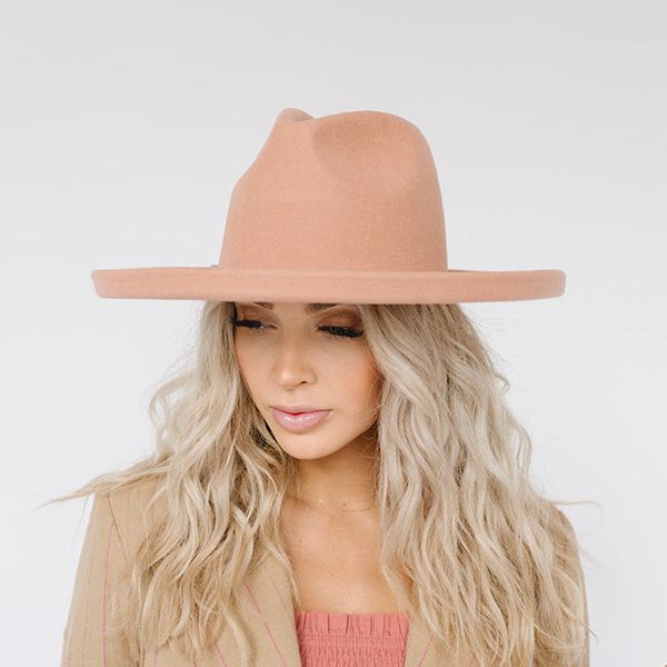 Women's Wide Brim Straw Hat with Flower Sash Pink