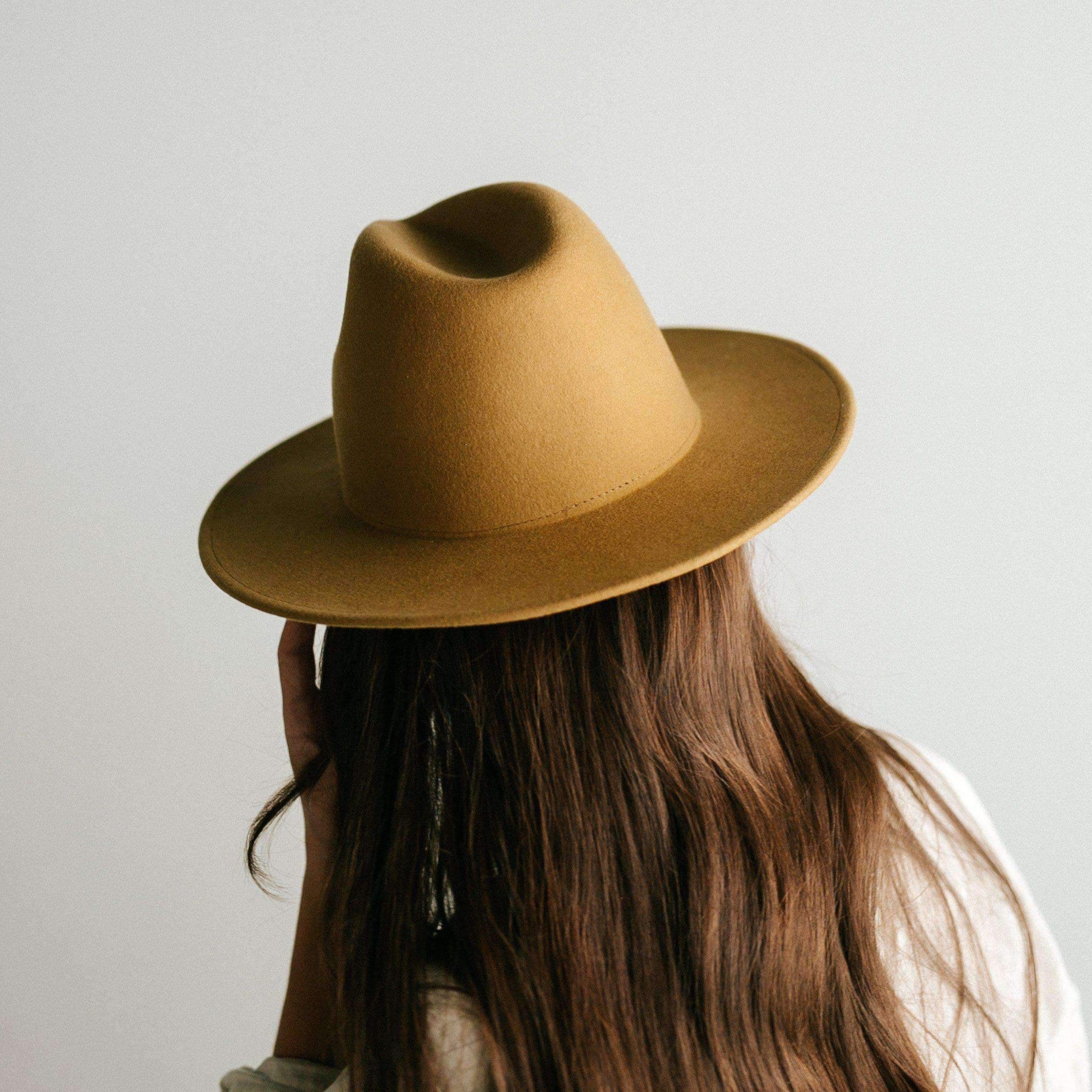 Mustard Felt Fedora good by Superior Felts